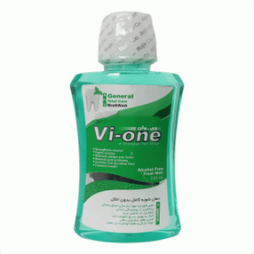 دهان شویه بدون الکل وی وان سبز رنگ