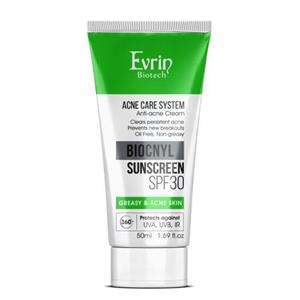 کرم ضدافتاب spf30مناسب پوست دارای جوش اورین